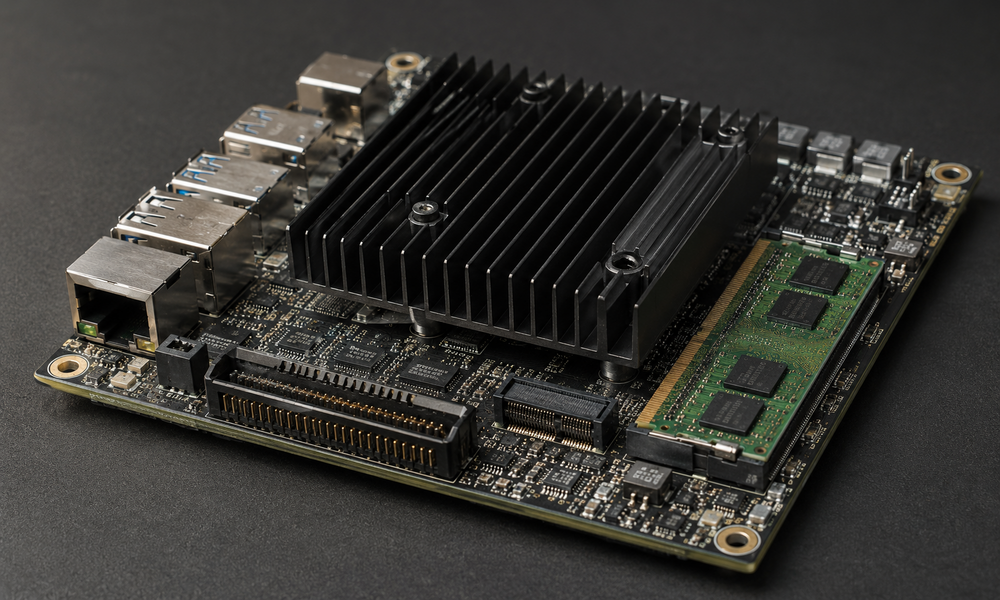 Dense edge-compute embedded circuit board