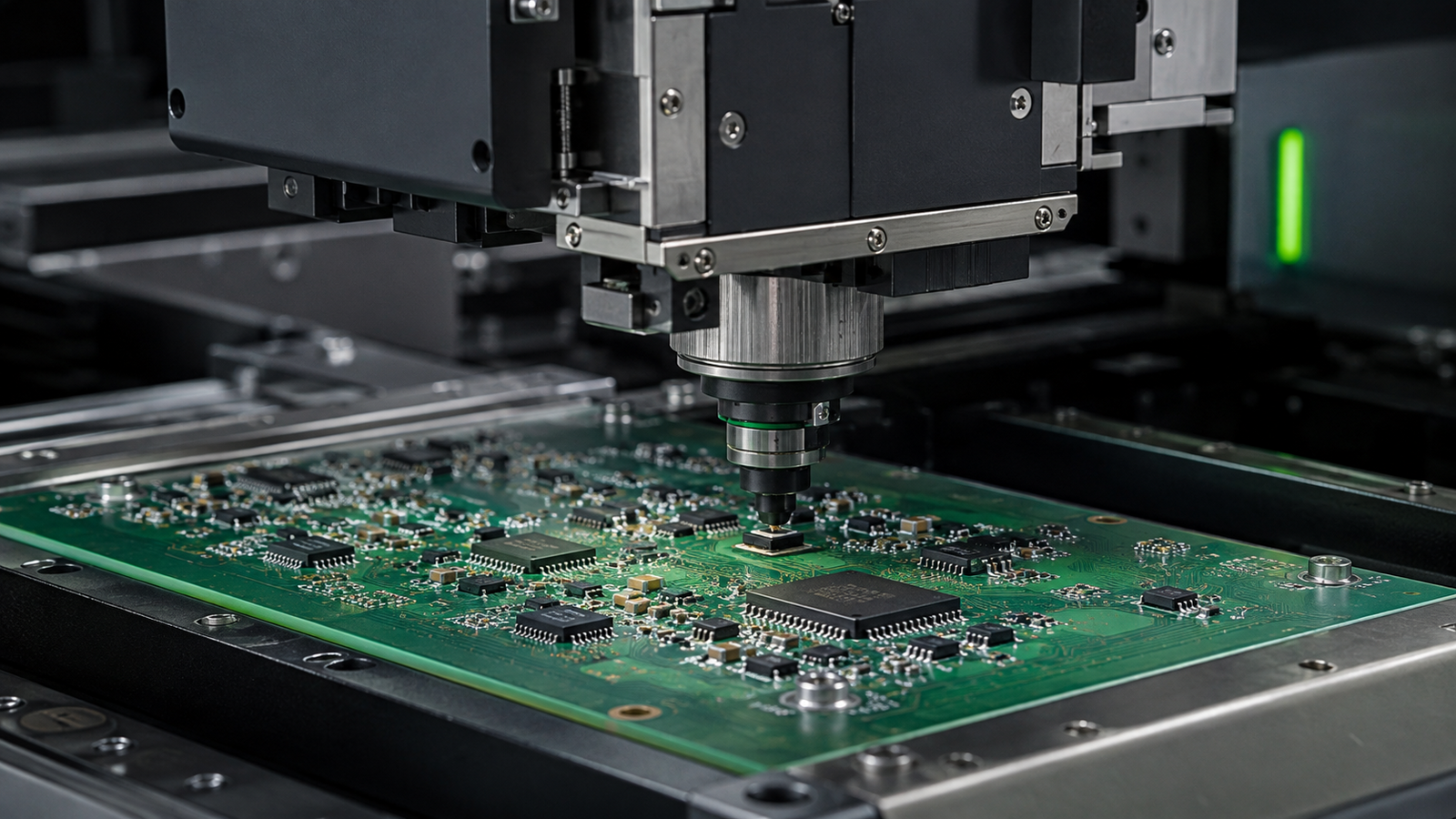 Automated inspection above an assembled printed circuit board