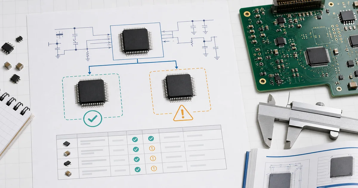 Design for availability review with alternate components, schematic and BOM