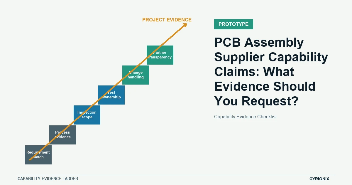 Capability Evidence Checklist for prototype PCB assembly decisions