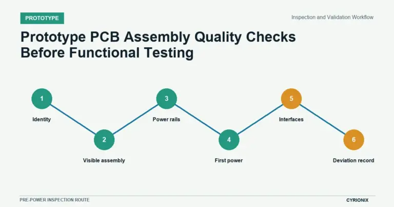 Pre-power inspection route for Prototype PCB Assembly Quality Checks Before Functional Testing