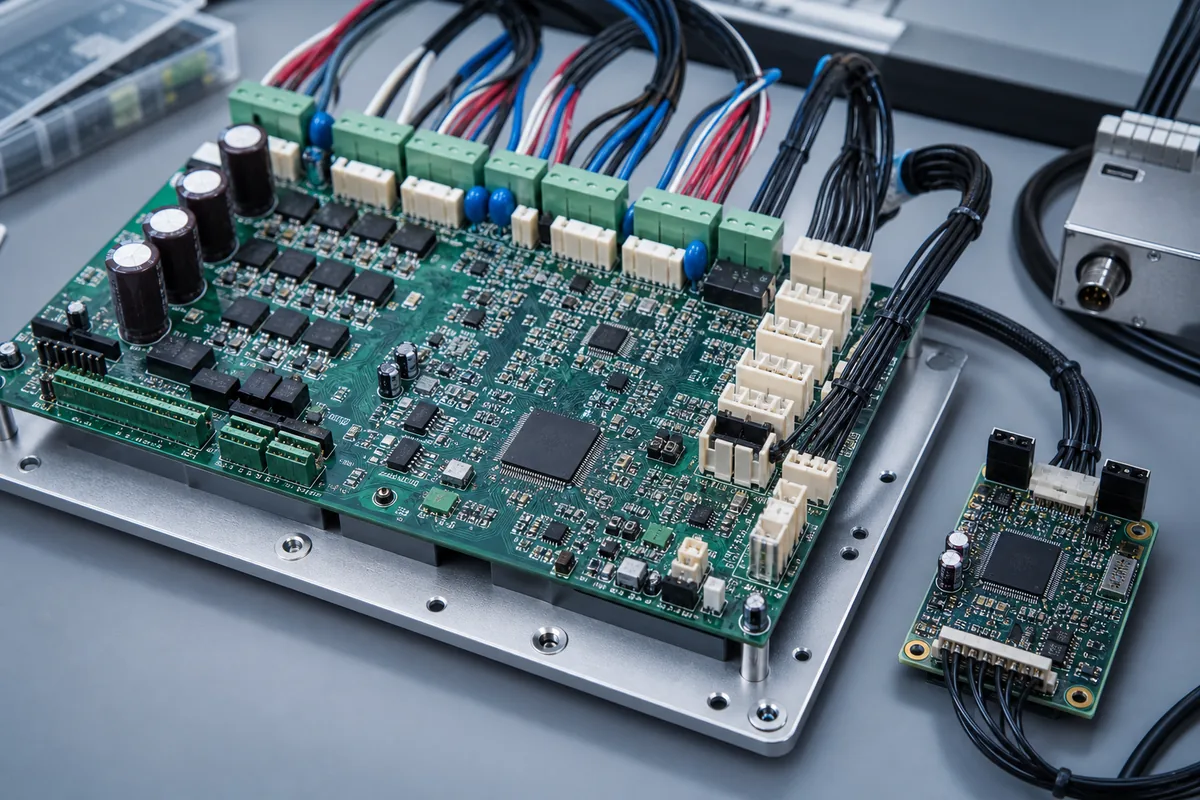 Robotics controller electronics with motor and sensor connections