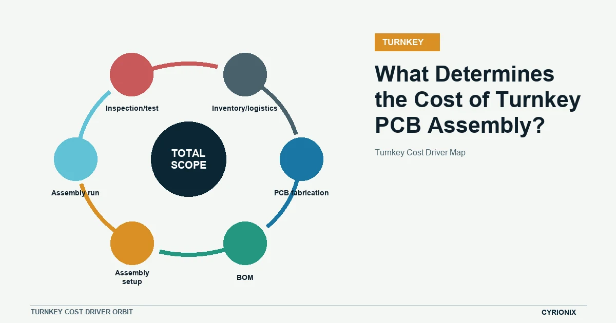 Turnkey Cost Driver Map for turnkey PCB assembly decisions