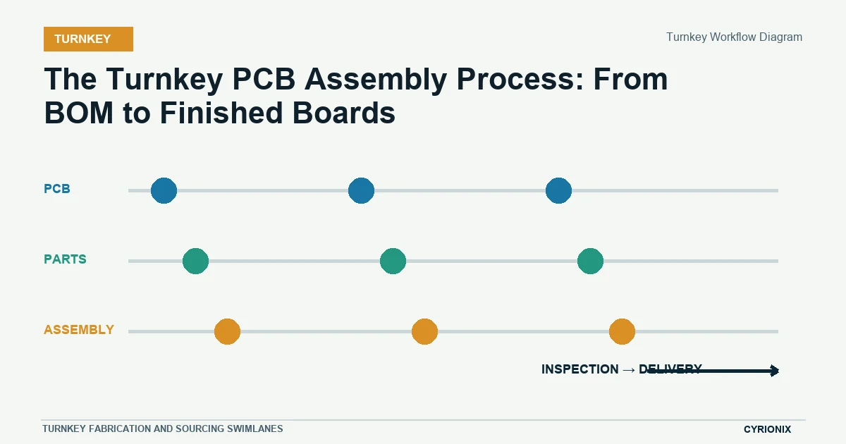 Turnkey Workflow Diagram for turnkey PCB assembly decisions