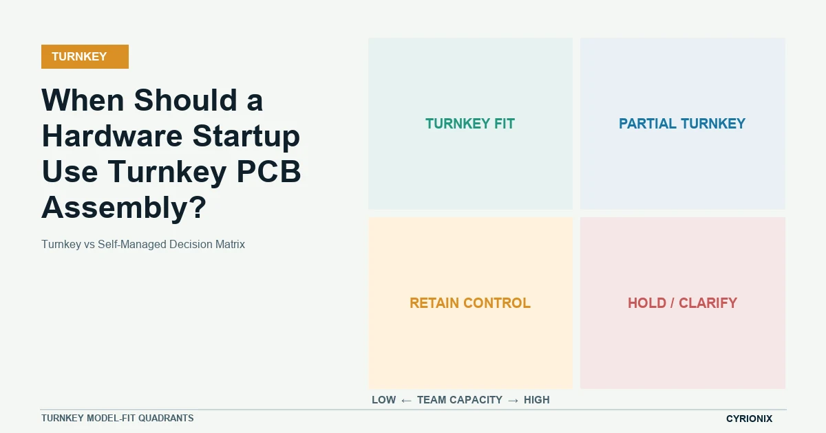Turnkey vs Self-Managed Decision Matrix for turnkey PCB assembly decisions