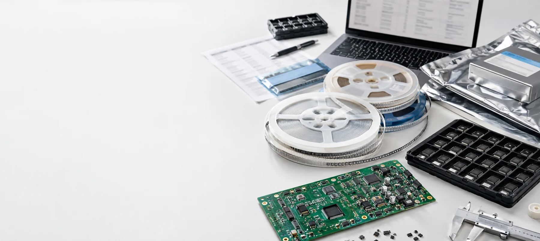 Electronic components prepared for BOM sourcing review