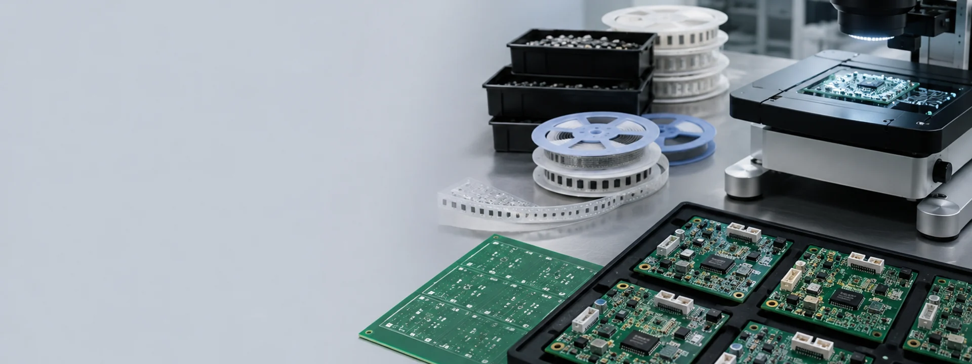 PCB assembly with organized components for turnkey coordination